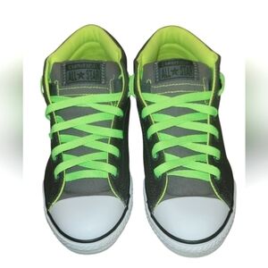 Converse All Star High Top Neon Sneakers Dual Wear Lace-up or no Laces